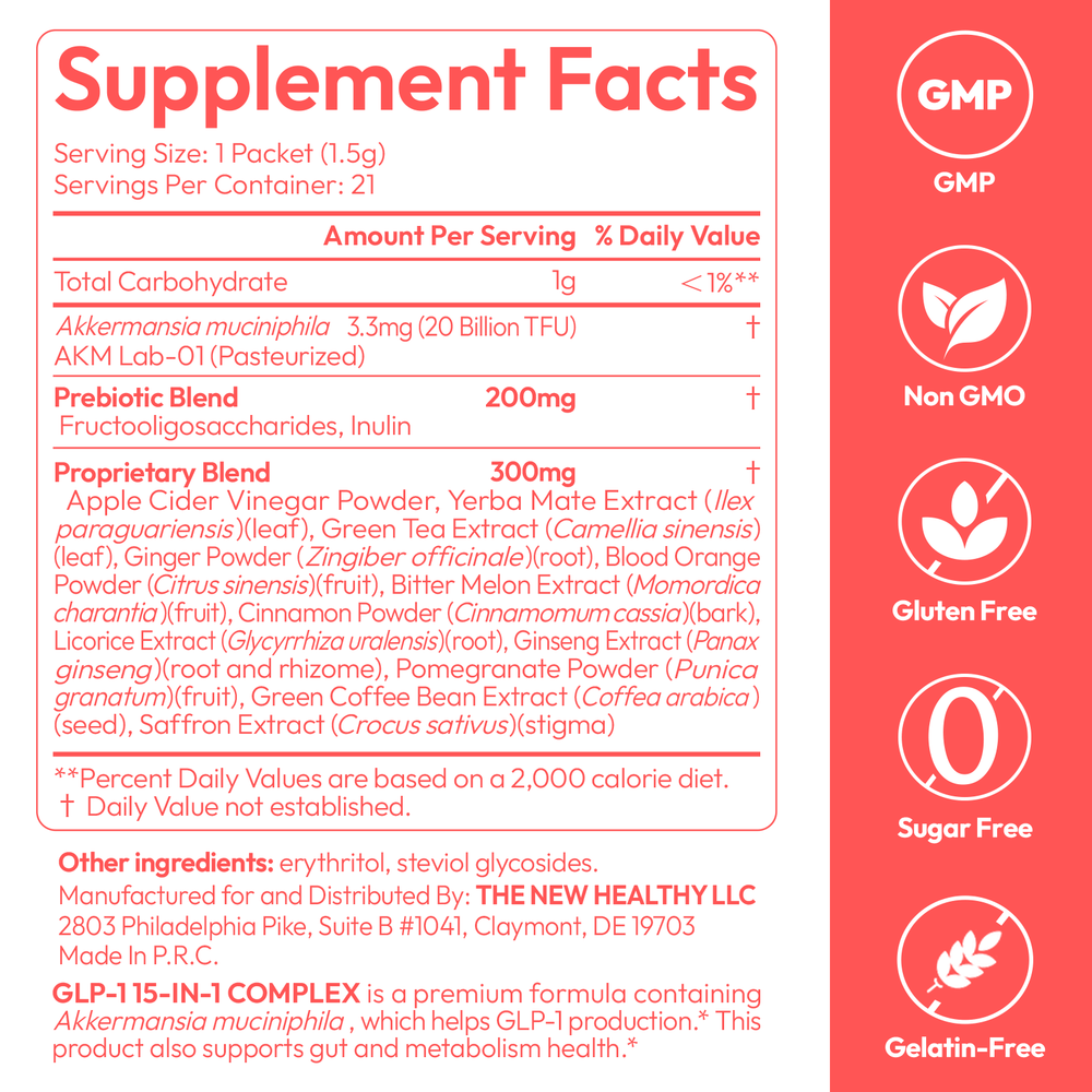 
                      
                        GLP-1 Supplement 15-in-1 Complex
                      
                    